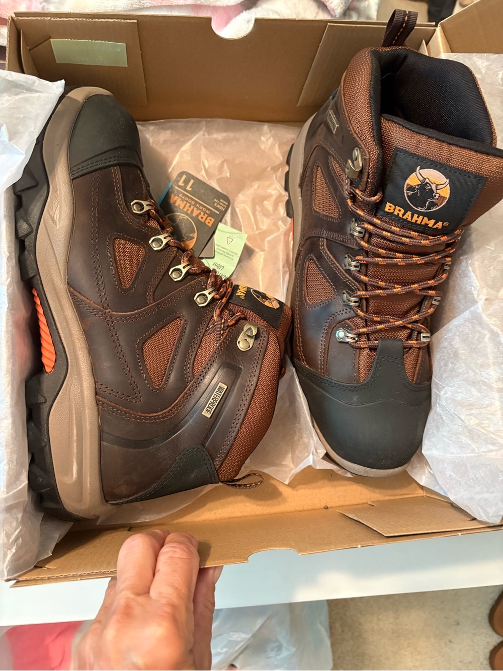 Brahma steel toe work boots